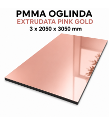 Oglinda acrilica PMMA Rose Gold extrudata 3 x 2050 x 3050 mm Oglinda acrilica PMMA Rose Gold extrudata 3 x 2050 x 3050 mm